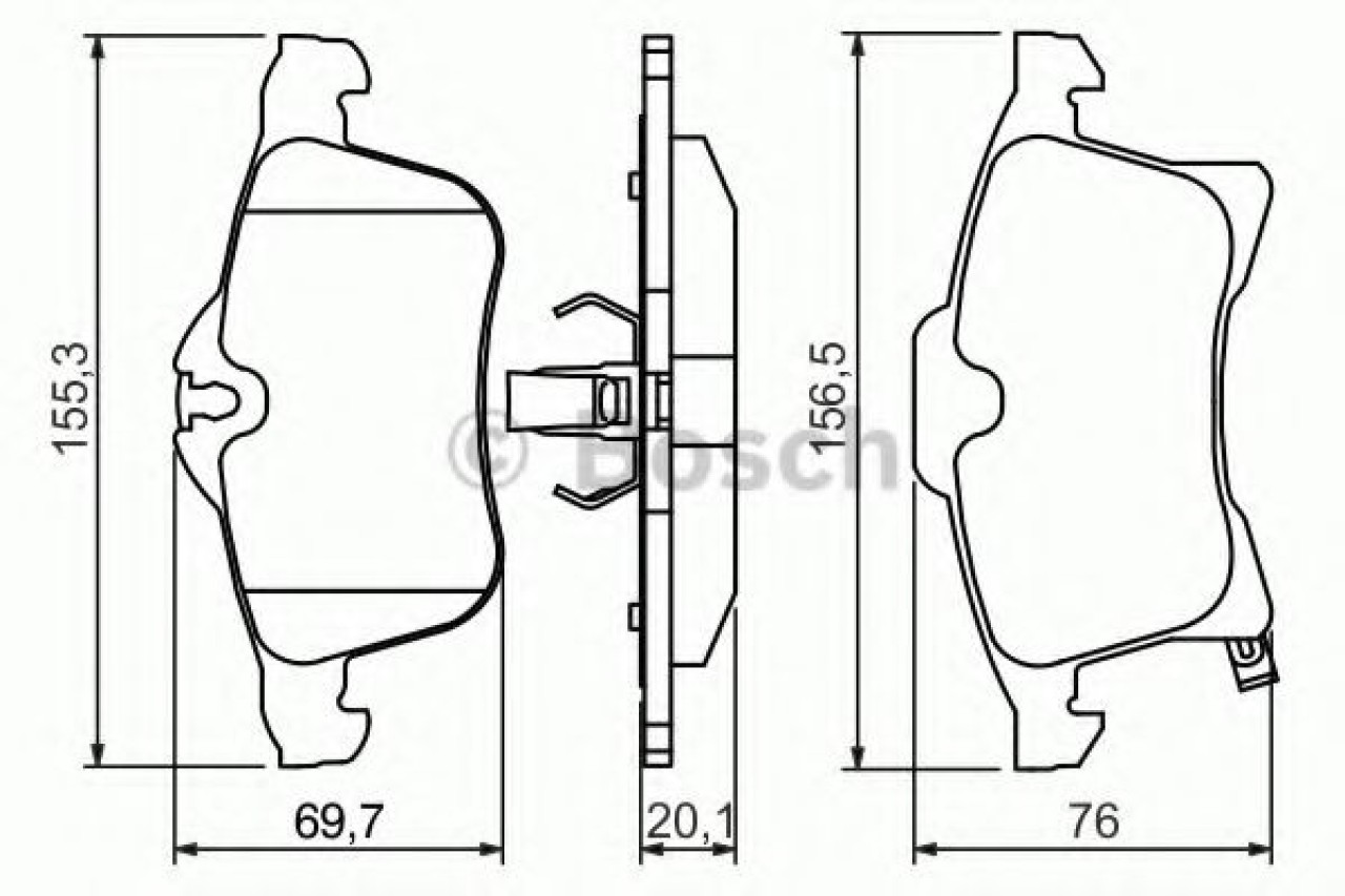 Set placute frana,frana disc OPEL ASTRA H Combi (L35) (2004 - 2016) BOSCH 0 986 424 707 piesa NOUA