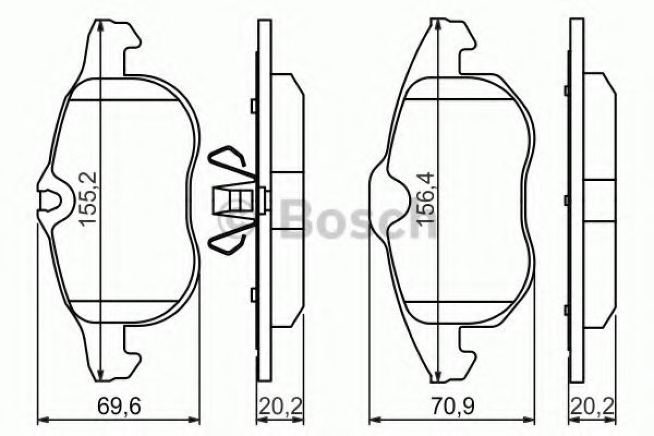 Set placute frana,frana disc OPEL ASTRA H Combi (L35) (2004 - 2016) BOSCH 0 986 494 044 piesa NOUA