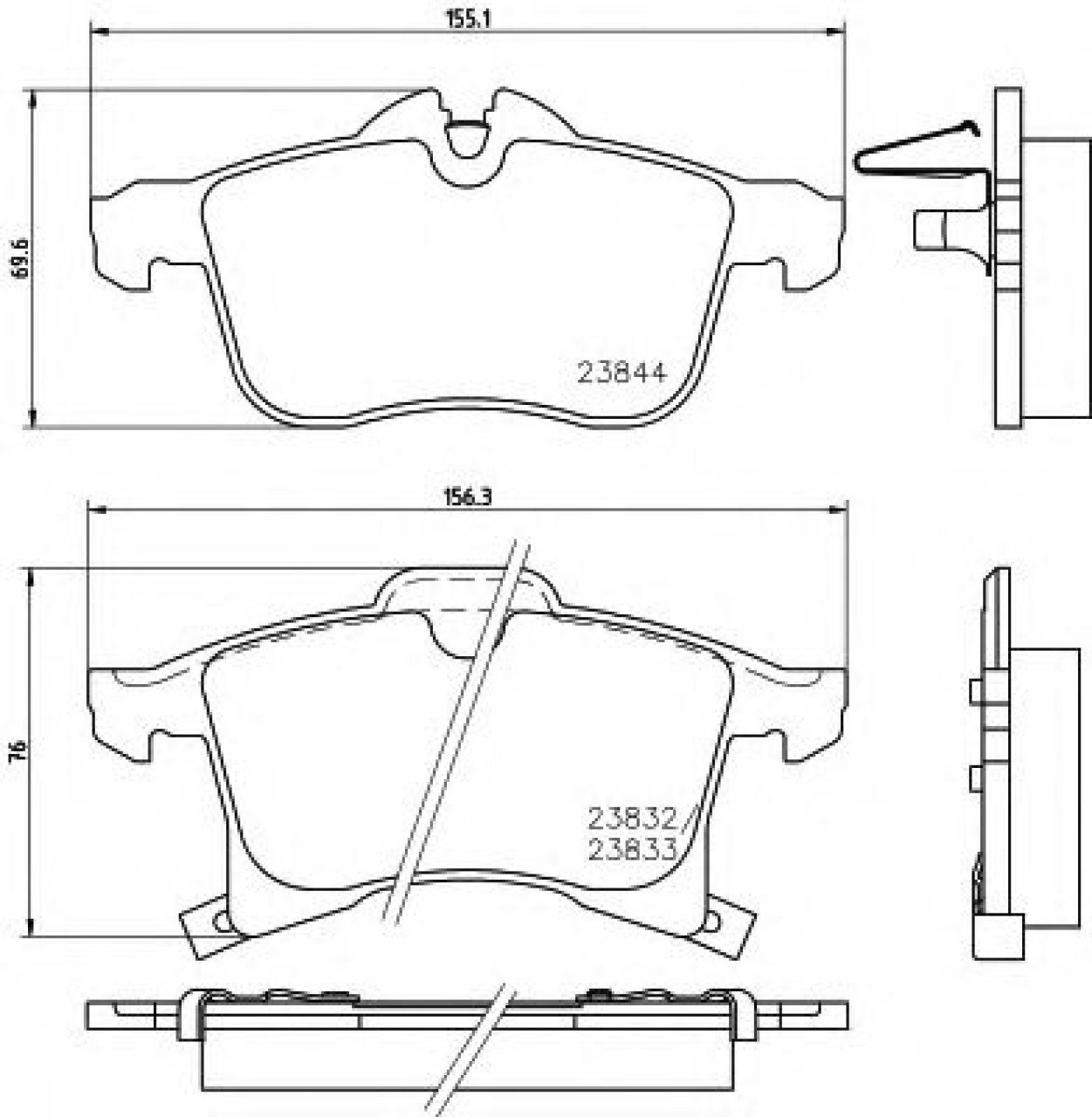 Set placute frana,frana disc OPEL ASTRA H GTC (L08) (2005 - 2016) TEXTAR 2383201 piesa NOUA