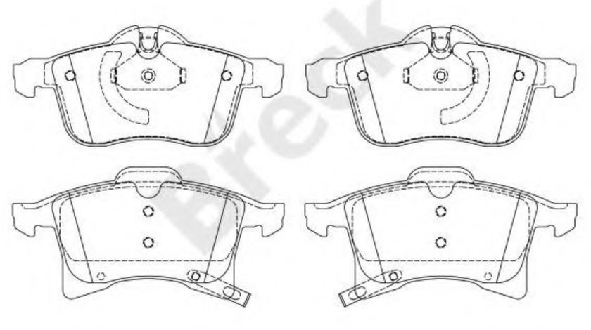 Set placute frana,frana disc OPEL ASTRA H GTC (L08) (2005 - 2016) Break 23832 00 702 10 piesa NOUA