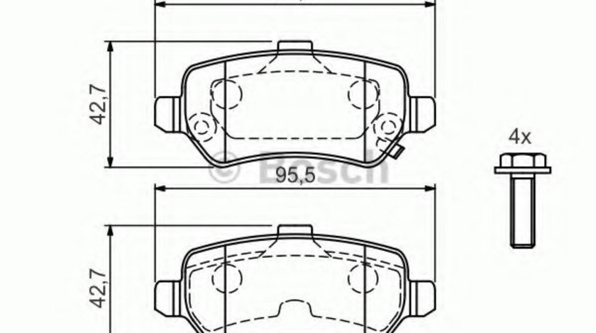 Set placute frana,frana disc OPEL ASTRA H GTC (L08) (2005 - 2016) BOSCH 0 986 424 646 piesa NOUA