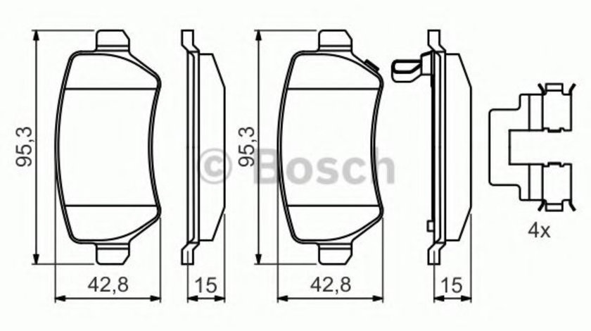 Set placute frana,frana disc OPEL ASTRA H GTC (L08) (2005 - 2016) BOSCH 0 986 494 654 piesa NOUA