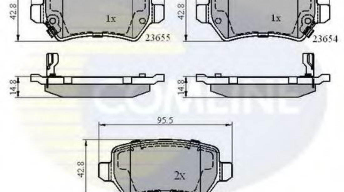 Set placute frana,frana disc OPEL ASTRA H GTC (L08) (2005 - 2016) COMLINE CBP31551 piesa NOUA