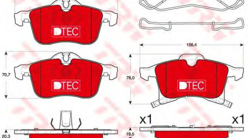 Set placute frana,frana disc OPEL ASTRA H (L48) (2004 - 2016) TRW GDB1668DTE piesa NOUA