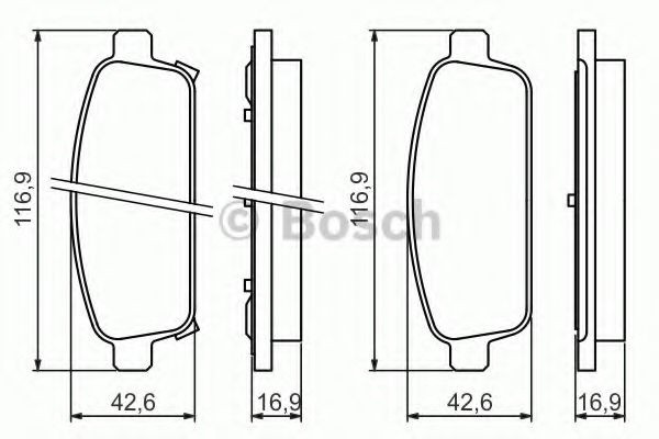 Set placute frana,frana disc OPEL ASTRA J (2009 - 2016) BOSCH 0 986 494 435 piesa NOUA