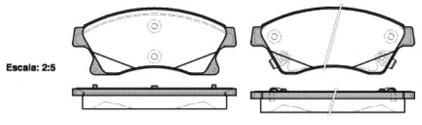 Set placute frana,frana disc OPEL ASTRA J (2009 - 2016) REMSA 1431.12 piesa NOUA