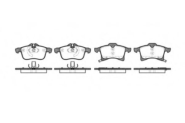 Set placute frana,frana disc OPEL ASTRA J (2009 - 2016) REMSA 1036.02 piesa NOUA