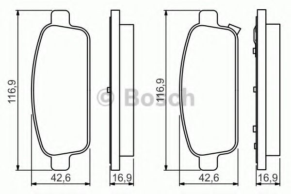 Set placute frana,frana disc OPEL ASTRA J GTC (2011 - 2016) BOSCH 0 986 495 259 piesa NOUA