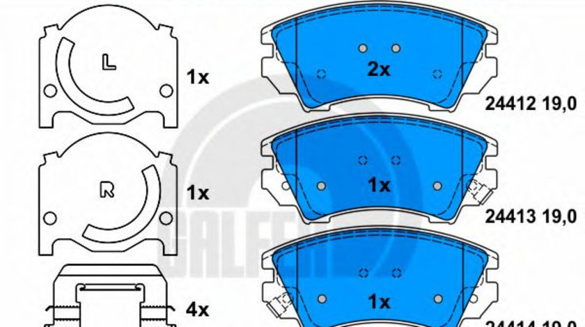 Set placute frana,frana disc OPEL ASTRA J GTC (2011 - 2016) GALFER B1.G120-1145.2 piesa NOUA