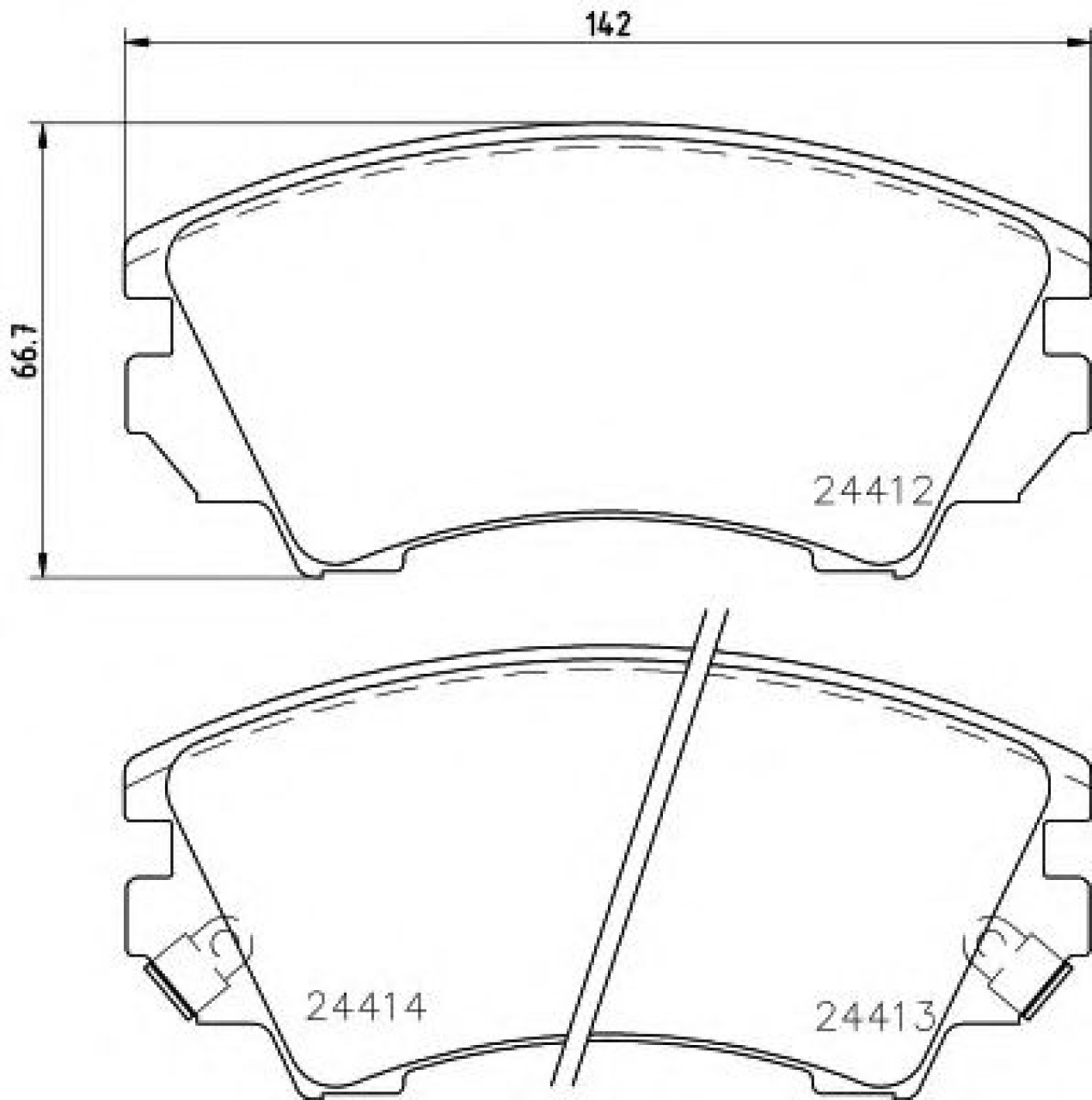Set placute frana,frana disc OPEL ASTRA J Sports Tourer (2010 - 2016) TEXTAR 2441201 piesa NOUA