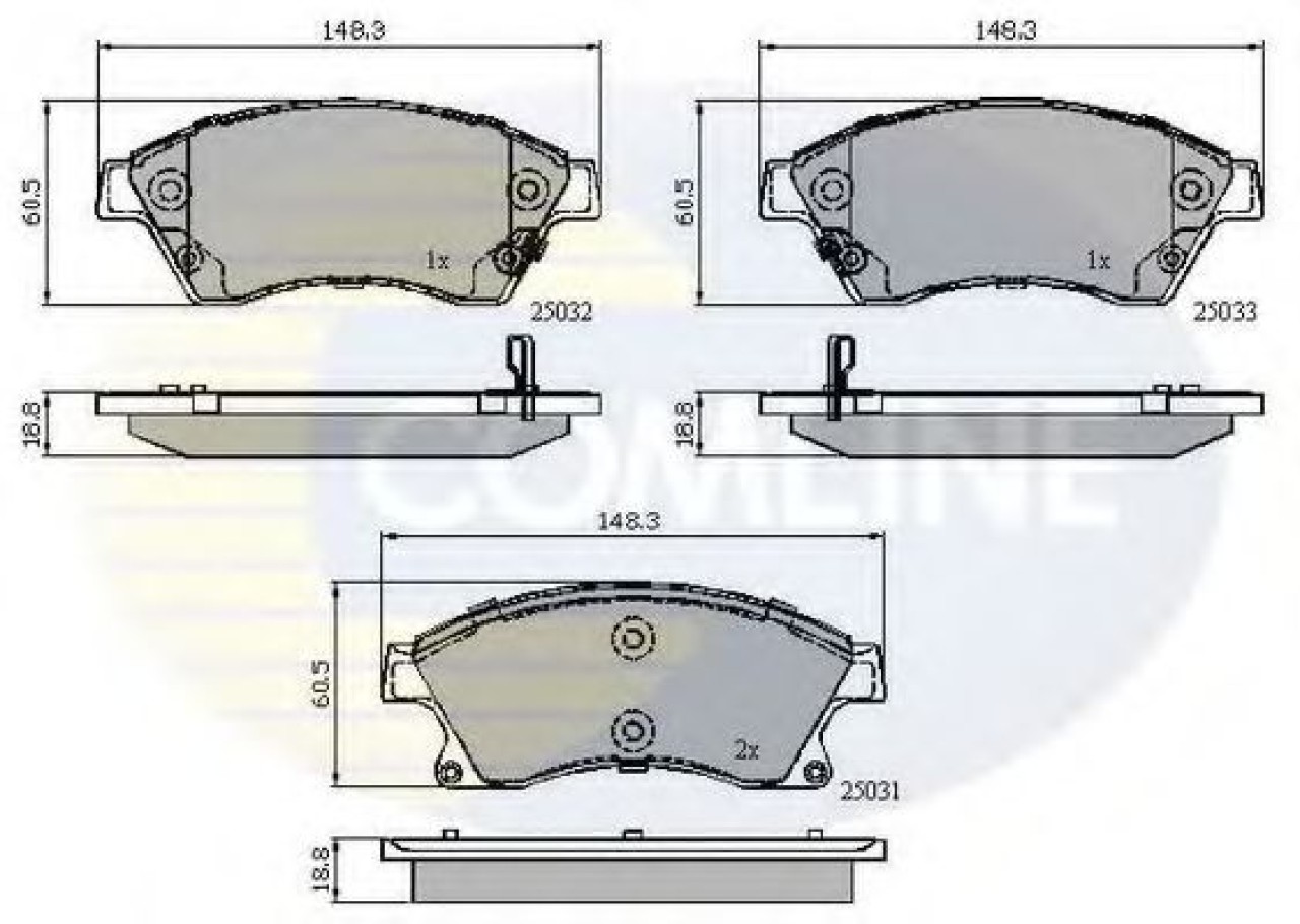 Set placute frana,frana disc OPEL ASTRA J Sports Tourer (2010 - 2016) COMLINE CBP32038 piesa NOUA