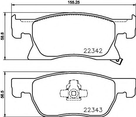 Set placute frana,frana disc OPEL ASTRA K (2015 - 2016) TEXTAR 2234201 piesa NOUA