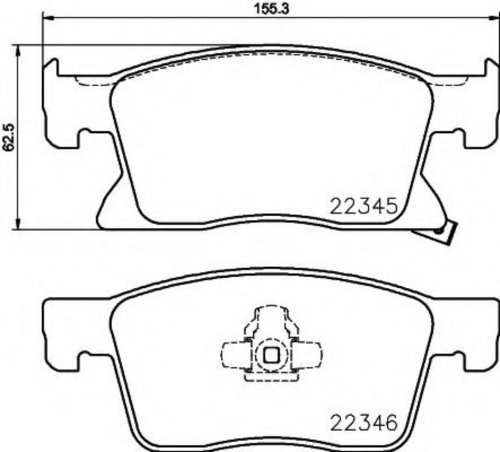 Set placute frana,frana disc OPEL ASTRA K (2015 - 2016) TEXTAR 2234501 piesa NOUA