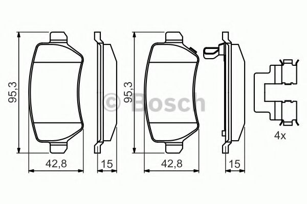 Set placute frana,frana disc OPEL COMBO Combi (2001 - 2016) BOSCH 0 986 494 654 piesa NOUA