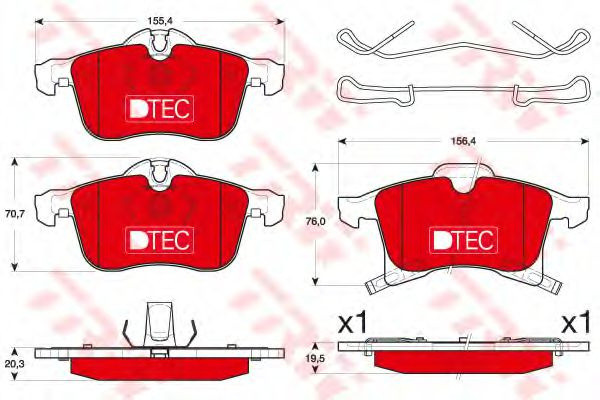 Set placute frana,frana disc OPEL COMBO Combi (2001 - 2016) TRW GDB1668DTE piesa NOUA