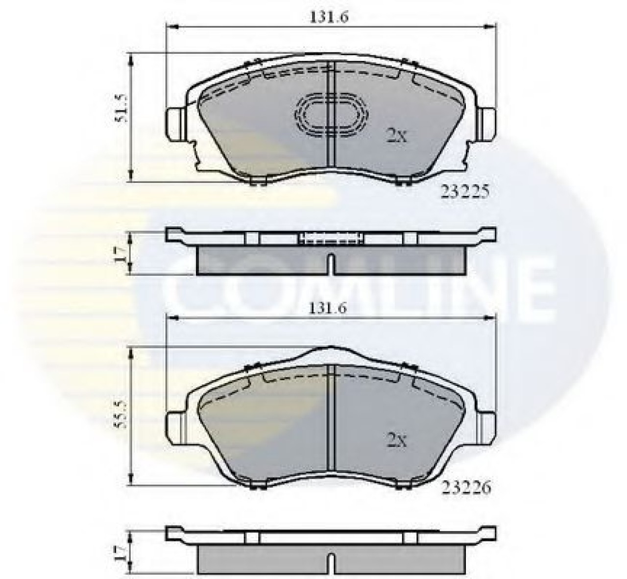 Set placute frana,frana disc OPEL COMBO Tour (2001 - 2016) COMLINE CBP31112 piesa NOUA