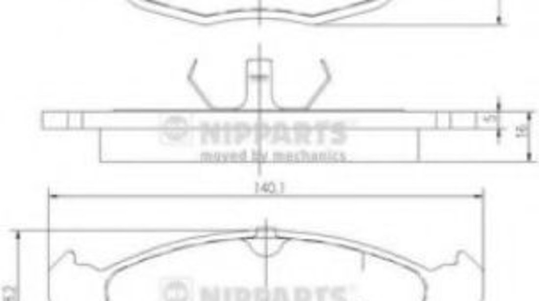 Set placute frana,frana disc OPEL CORSA B (73, 78, 79) (1993 - 2002) NIPPARTS J3600901 piesa NOUA