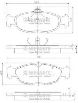 Set placute frana,frana disc OPEL CORSA B (73, 78, 79) (1993 - 2002) NIPPARTS J3600901 piesa NOUA