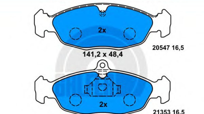 Set placute frana,frana disc OPEL CORSA B (73, 78, 79) (1993 - 2002) GALFER B1.G102-0317.2 piesa NOUA