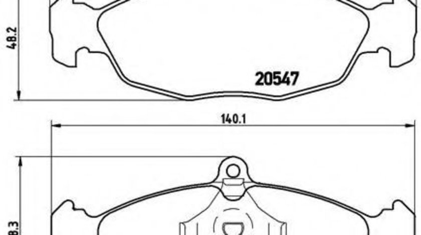 Set placute frana,frana disc OPEL CORSA B (73, 78, 79) (1993 - 2002) BREMBO P 59 011 piesa NOUA