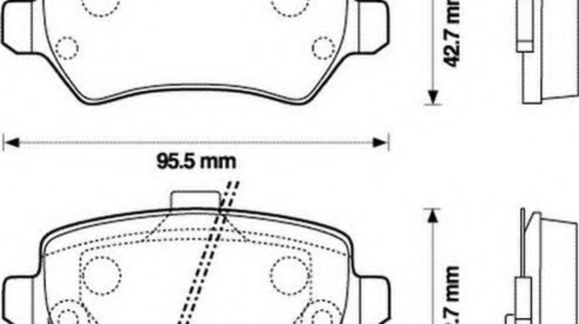 Set placute frana,frana disc OPEL CORSA C (F08, F68) (2000 - 2009) JURID 573122J piesa NOUA