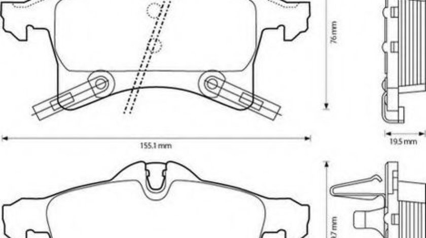 Set placute frana,frana disc OPEL CORSA C (F08, F68) (2000 - 2009) JURID 573153J piesa NOUA