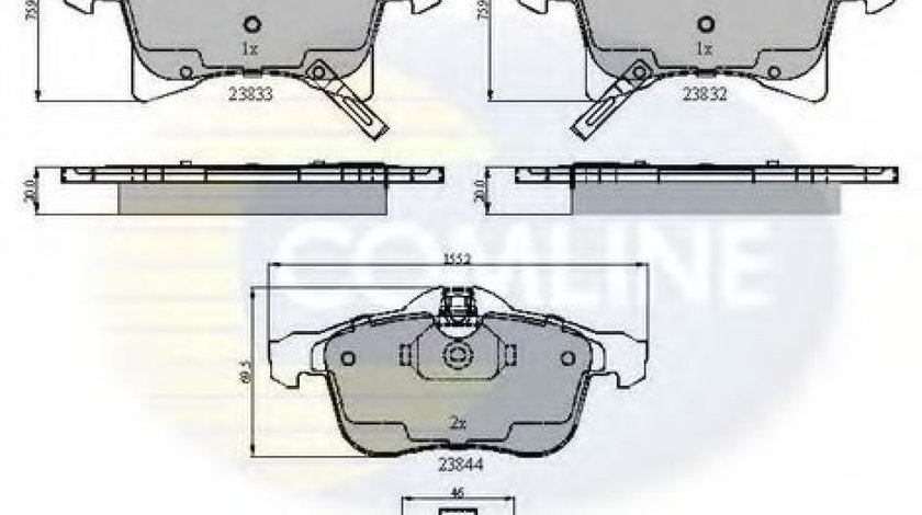 Set placute frana,frana disc OPEL CORSA D (2006 - 2016) COMLINE CBP31307 piesa NOUA