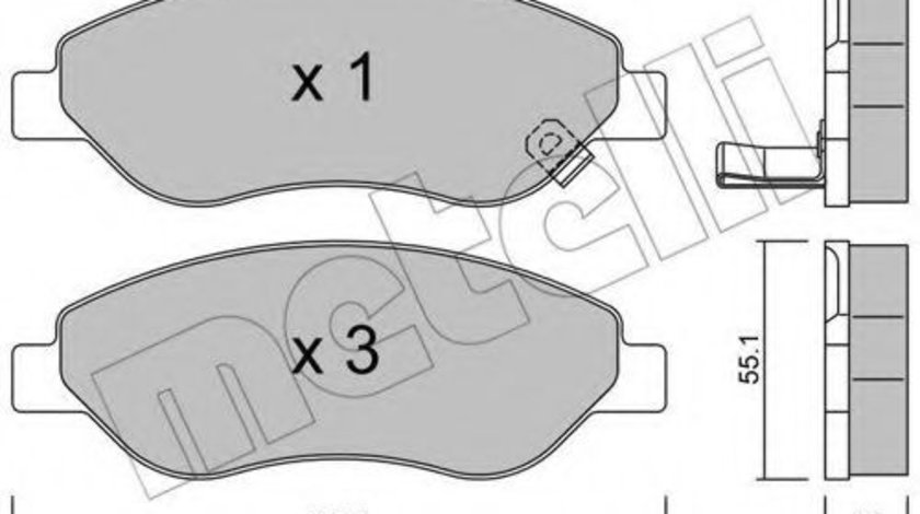 Set placute frana,frana disc OPEL CORSA D (2006 - 2016) METELLI 22-0777-0 piesa NOUA