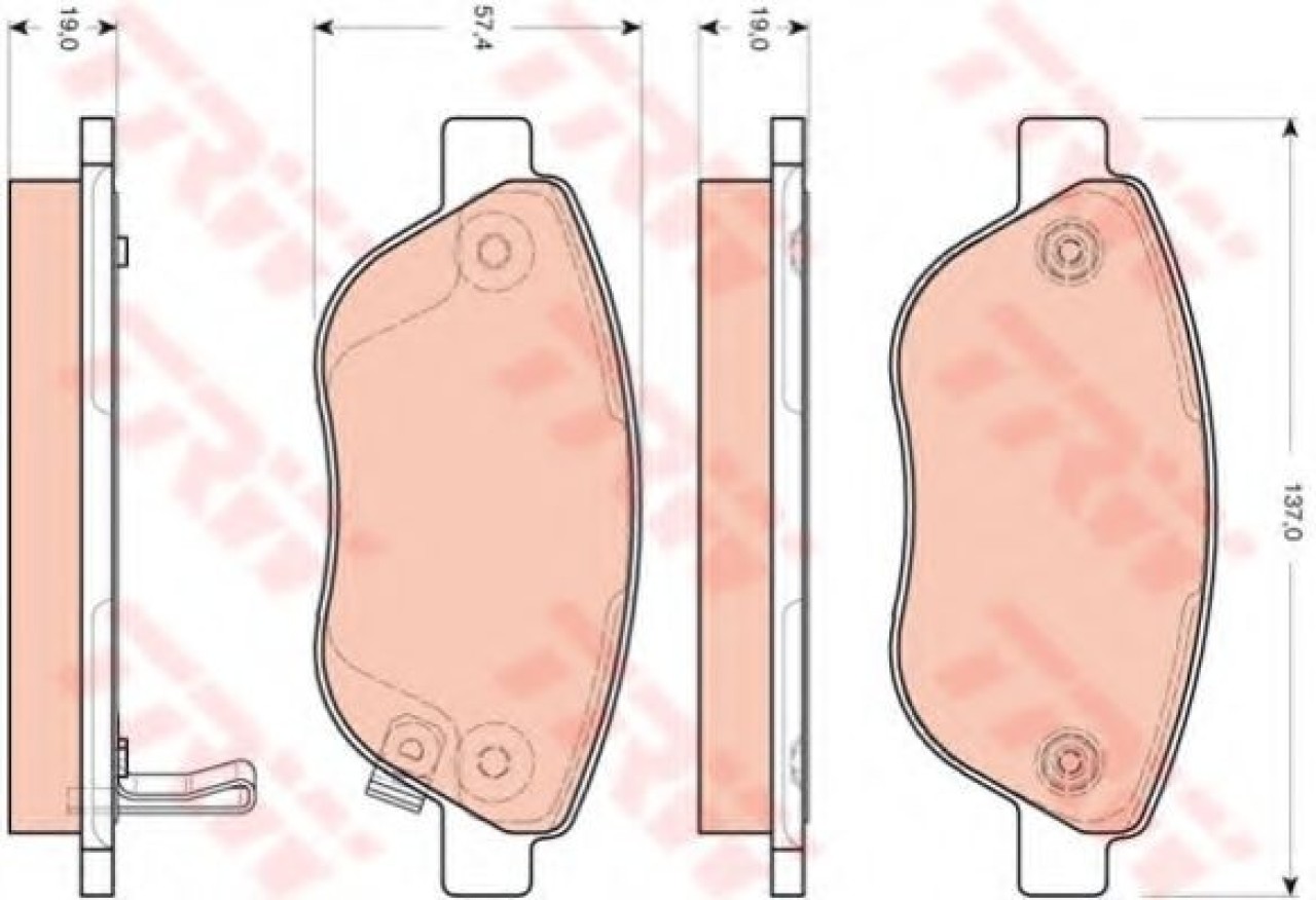 Set placute frana,frana disc OPEL CORSA D (2006 - 2016) TRW GDB1701 piesa NOUA