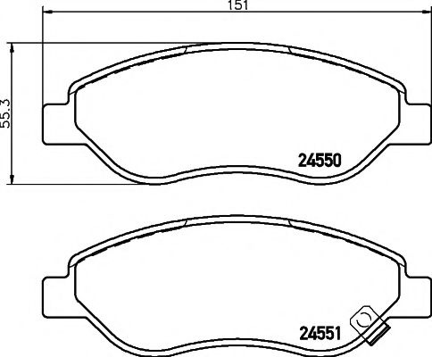 Set placute frana,frana disc OPEL CORSA D (2006 - 2016) TEXTAR 2455001 piesa NOUA