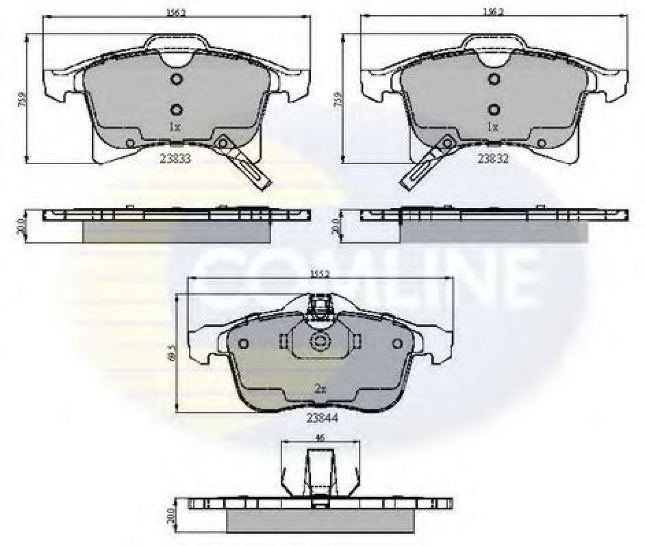 Set placute frana,frana disc OPEL CORSA E (2014 - 2016) COMLINE CBP31307 piesa NOUA