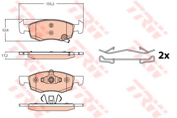 Set placute frana,frana disc OPEL CORSA E (2014 - 2016) TRW GDB2099 piesa NOUA