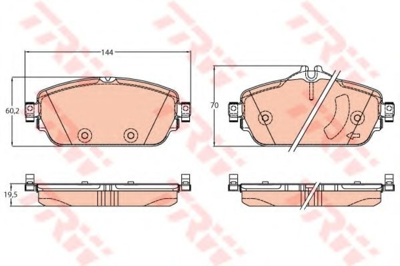 Set placute frana,frana disc OPEL CORSA E (2014 - 2016) TRW GDB2093 piesa NOUA