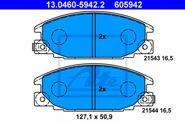 Set placute frana,frana disc OPEL FRONTERA A (5_MWL4) (1992 - 1998) ATE 13.0460-5942.2 piesa NOUA