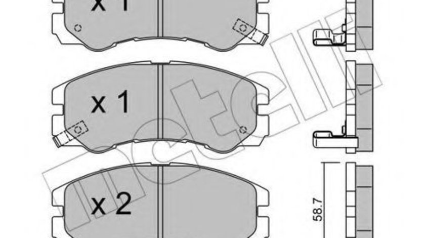 Set placute frana,frana disc OPEL FRONTERA A Sport (5_SUD2) (1992 - 1998) METELLI 22-0357-0 piesa NOUA