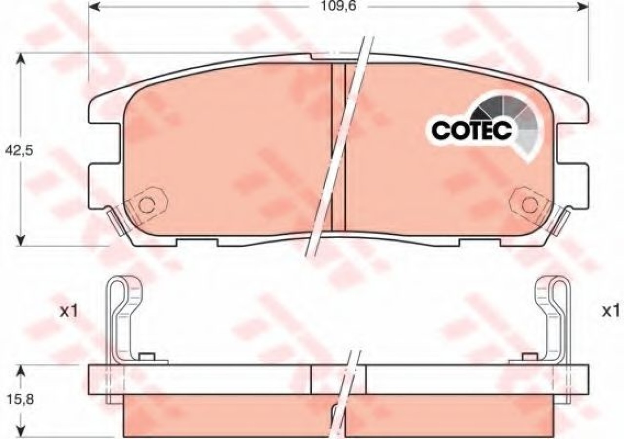 Set placute frana,frana disc OPEL FRONTERA B (6B) (1998 - 2016) TRW GDB1187 piesa NOUA