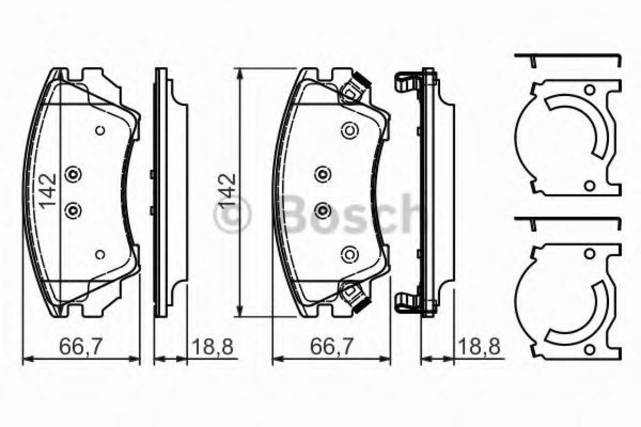 Set placute frana,frana disc OPEL INSIGNIA (2008 - 2016) BOSCH 0 986 494 275 piesa NOUA