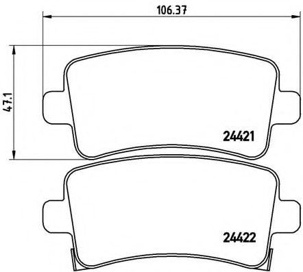 Set placute frana,frana disc OPEL INSIGNIA (2008 - 2016) BREMBO P 59 060 piesa NOUA