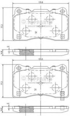 Set placute frana,frana disc OPEL INSIGNIA Combi (2008 - 2016) NIPPARTS N3607021 piesa NOUA