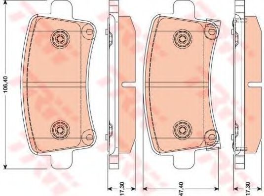 Set placute frana,frana disc OPEL INSIGNIA Combi (2008 - 2016) TRW GDB1784 piesa NOUA