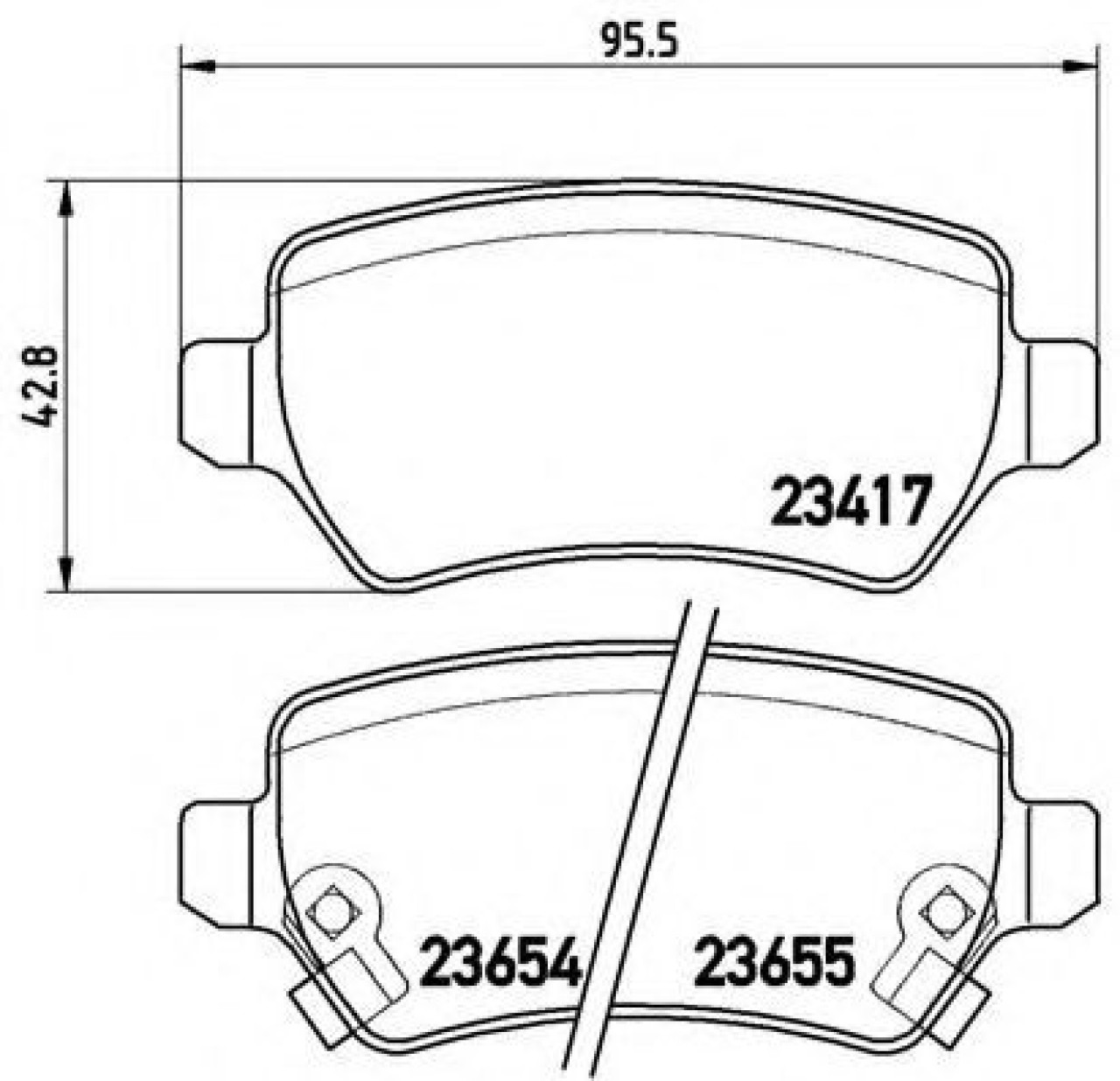 Set placute frana,frana disc OPEL MERIVA (2003 - 2010) BREMBO P 59 038 piesa NOUA