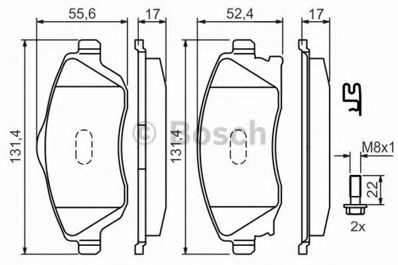 Set placute frana,frana disc OPEL MERIVA (2003 - 2010) BOSCH 0 986 424 527 piesa NOUA