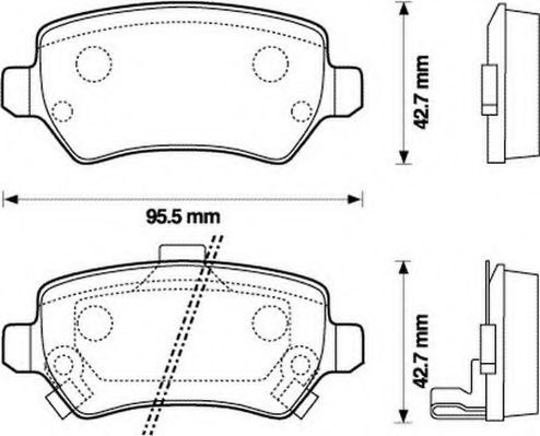 Set placute frana,frana disc OPEL MERIVA (2003 - 2010) JURID 573122J piesa NOUA
