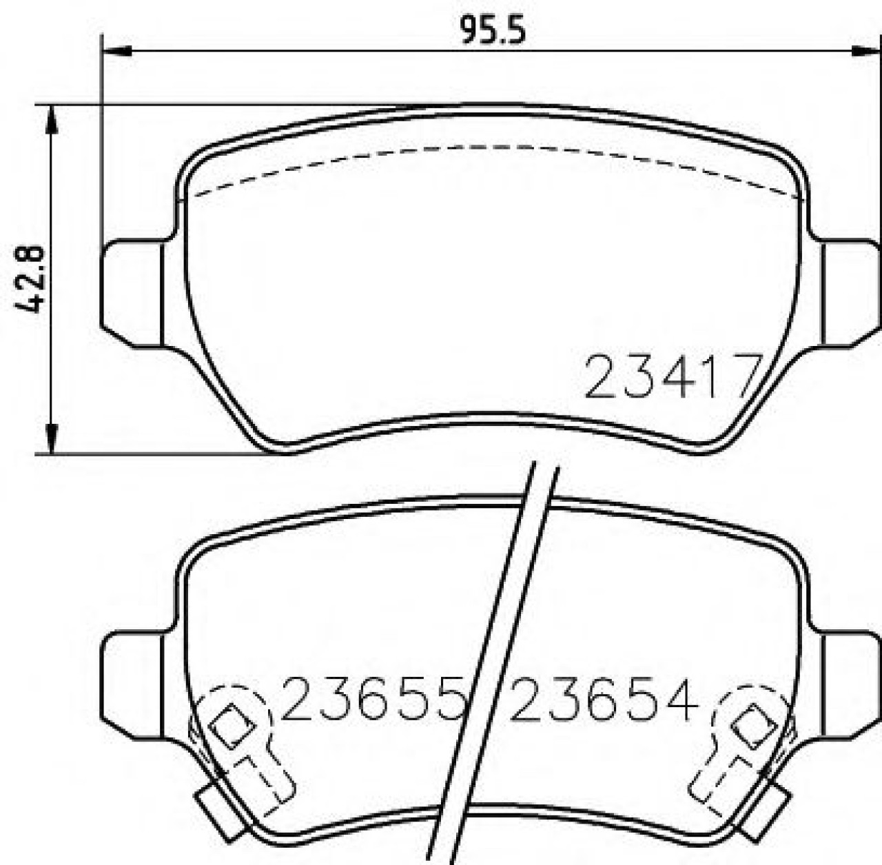 Set placute frana,frana disc OPEL MERIVA (2003 - 2010) TEXTAR 2341703 piesa NOUA