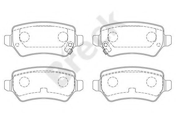 Set placute frana,frana disc OPEL MERIVA B (2010 - 2016) Break 23417 00 704 10 piesa NOUA