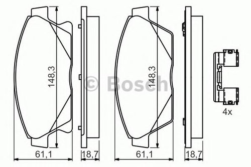 Set placute frana,frana disc OPEL MOKKA (2012 - 2016) BOSCH 0 986 494 657 piesa NOUA