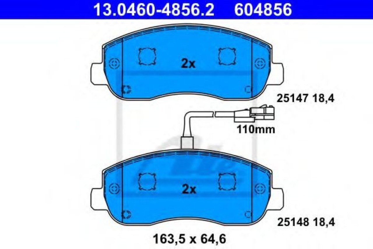 Set placute frana,frana disc OPEL MOVANO B platou / sasiu (2010 - 2016) ATE 13.0460-4856.2 piesa NOUA