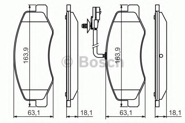 Set placute frana,frana disc OPEL MOVANO B platou / sasiu (2010 - 2016) BOSCH 0 986 494 499 piesa NOUA