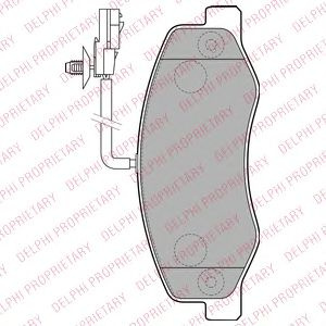 Set placute frana,frana disc OPEL MOVANO B platou / sasiu (2010 - 2016) DELPHI LP2192 piesa NOUA