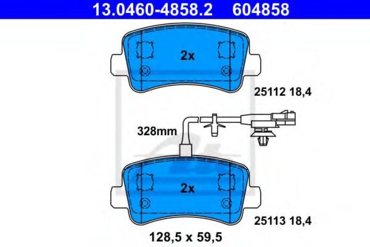 Set placute frana,frana disc OPEL MOVANO B platou / sasiu (2010 - 2016) ATE 13.0460-4858.2 piesa NOUA